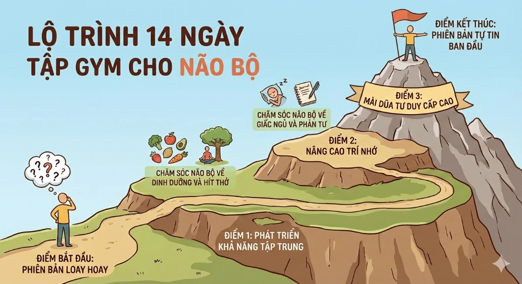 Lộ trình 14 ngày tập gym cho não bộ